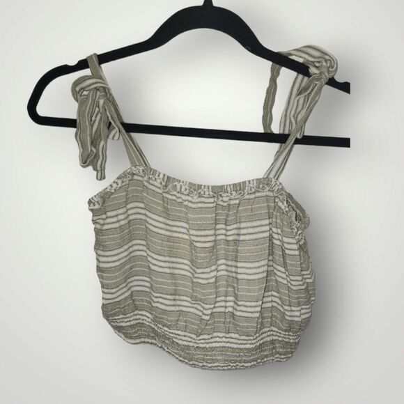 Salty Lemon Short Sleeve Top Green Print Square Tops Women's Size Large - Picture 5 of 7